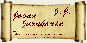 Jovan Juruković vizit kartica